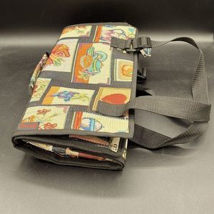 Fold up spring loaded wheels rolling bag